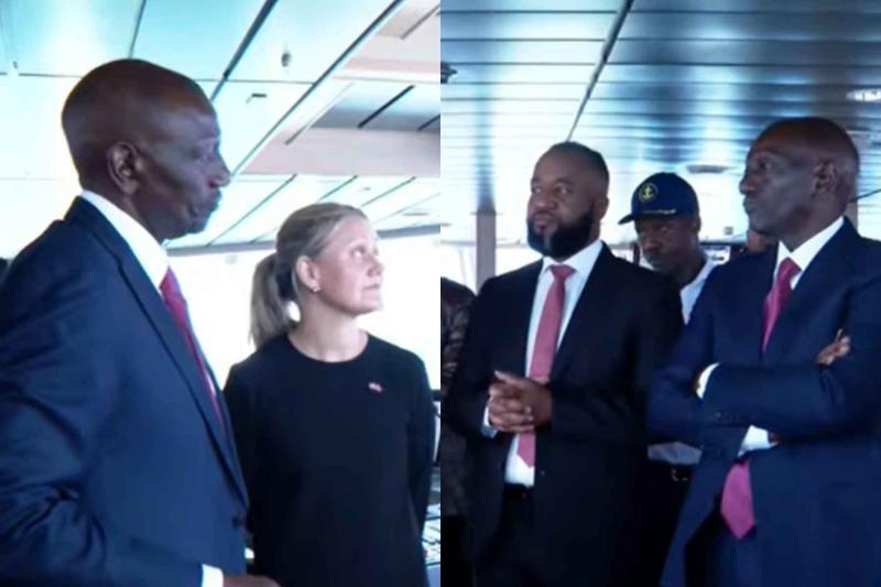 Collage photo of President William Ruto in Mombasa.